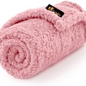 Luciphia Premium Fleece Pet Blanket for Small Medium Dogs Puppy Soft Sherpa Calming Cat Throw Blankets(Pink,41x31 inches) : Pet Supplies