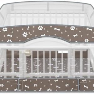 SilTriangle 2 Pack Dog Playpens Cover and Bottom Mat Fits for 36 Inch 4 Panels Pet PlayPen, Dog Crate Cover Puppy Exercise Pad, Reusable Washable, Hoop and Loop Design, Playpen Not Included(Grey) : Pet Supplies