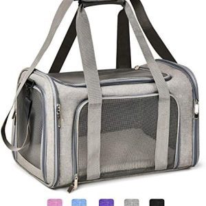 Henkelion Cat Carriers Dog Carrier Pet Carrier For Small / Medium Cats Dogs Puppies (Up To 15lbs), TSA Airline Approved Small Dog Carrier Soft Sided, Collapsible Waterproof Travel Puppy Carrier - Grey : Pet Supplies