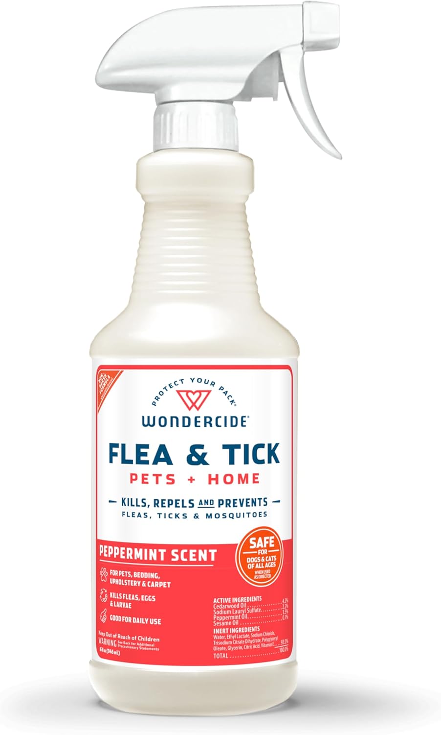 Wondercide - Flea, Tick & Mosquito Spray for Dogs, Cats, and Home - Control, Prevention, Treatment - with Natural Essential Oils - Pet and Family Safe - Peppermint 16 oz : Pet Supplies - Image 7