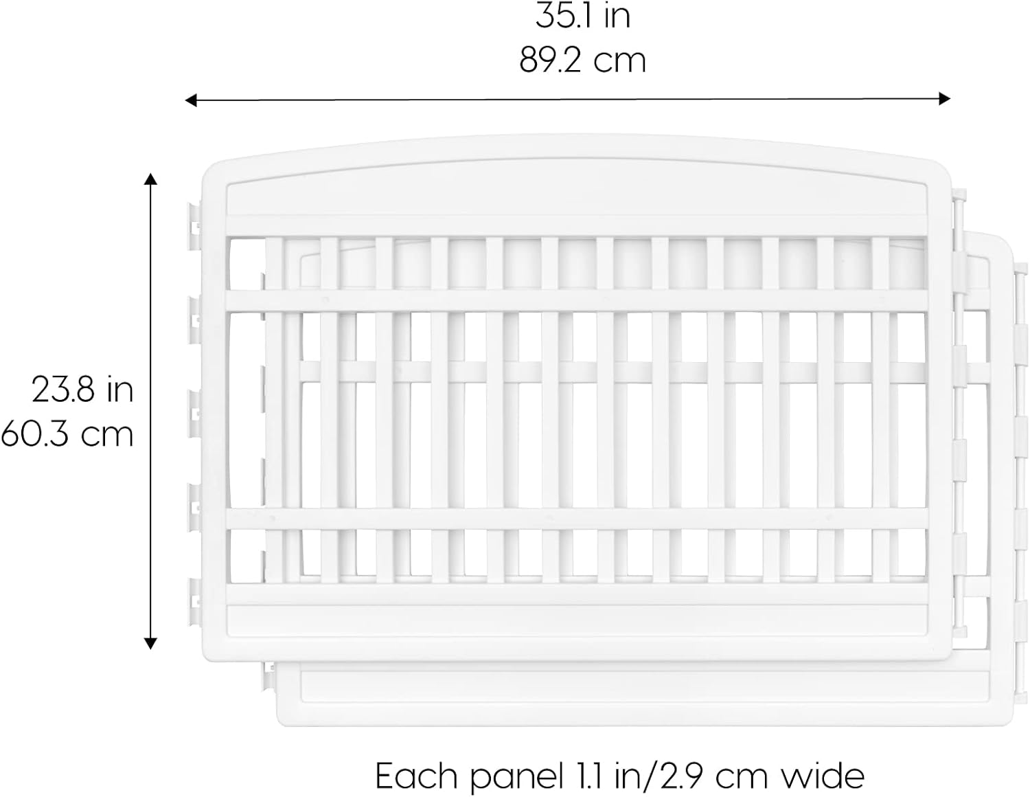 IRIS USA 24" 2-Panel Add-On Panels, Pet Dog Puppy Playpen, Foldable, Customizable, White : Pet Supplies - Image 6