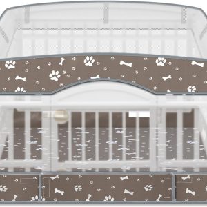 SilTriangle 2 Pack Dog Playpens Cover and Bottom Mat Fits for 36 Inch 4 Panels Pet PlayPen, Dog Crate Cover Puppy Exercise Pad, Reusable Washable, Hoop and Loop Design, Playpen Not Included(Grey) : Pet Supplies