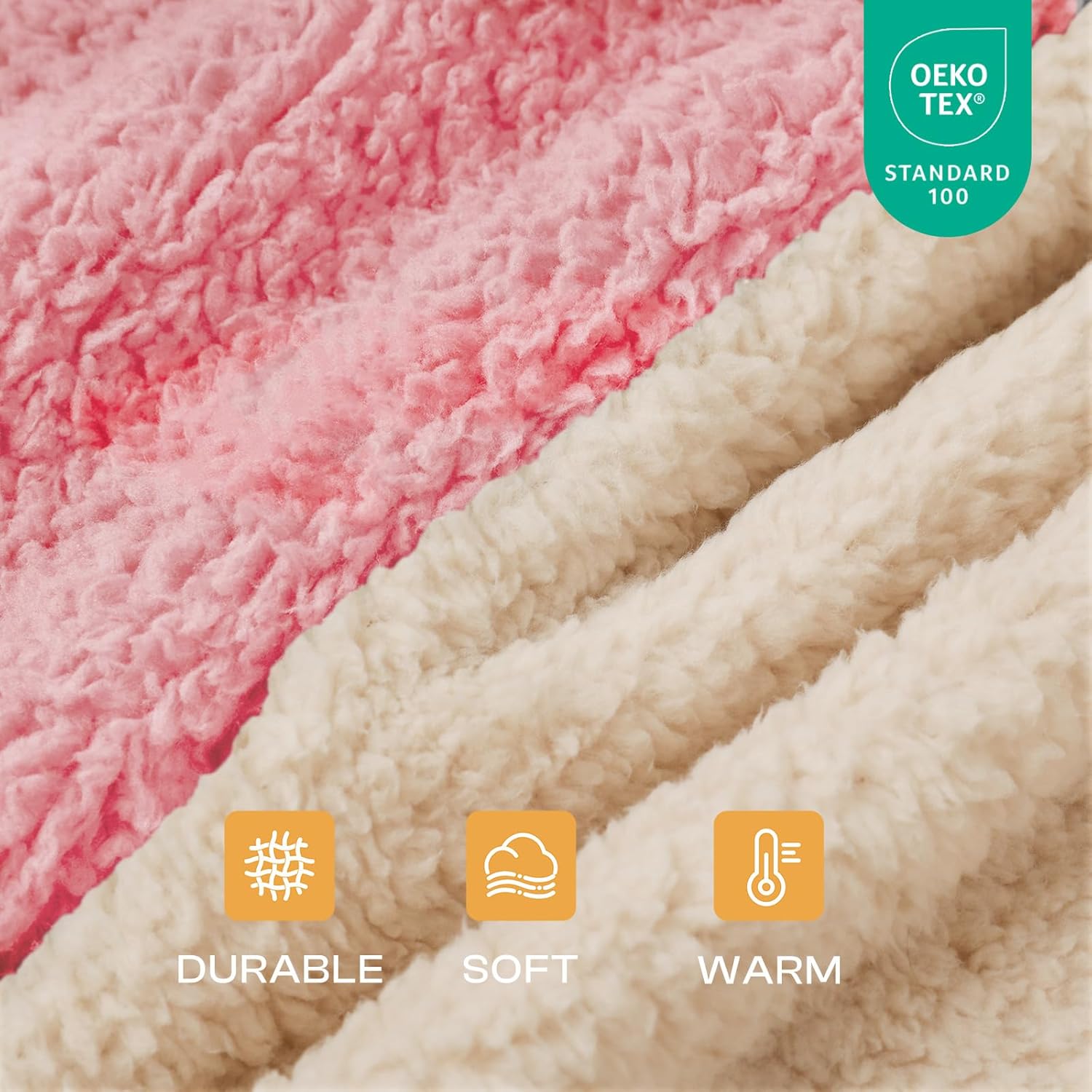 Luciphia Premium Fleece Pet Blanket for Small Medium Dogs Puppy Soft Sherpa Calming Cat Throw Blankets(Pink,41x31 inches) : Pet Supplies - Image 7