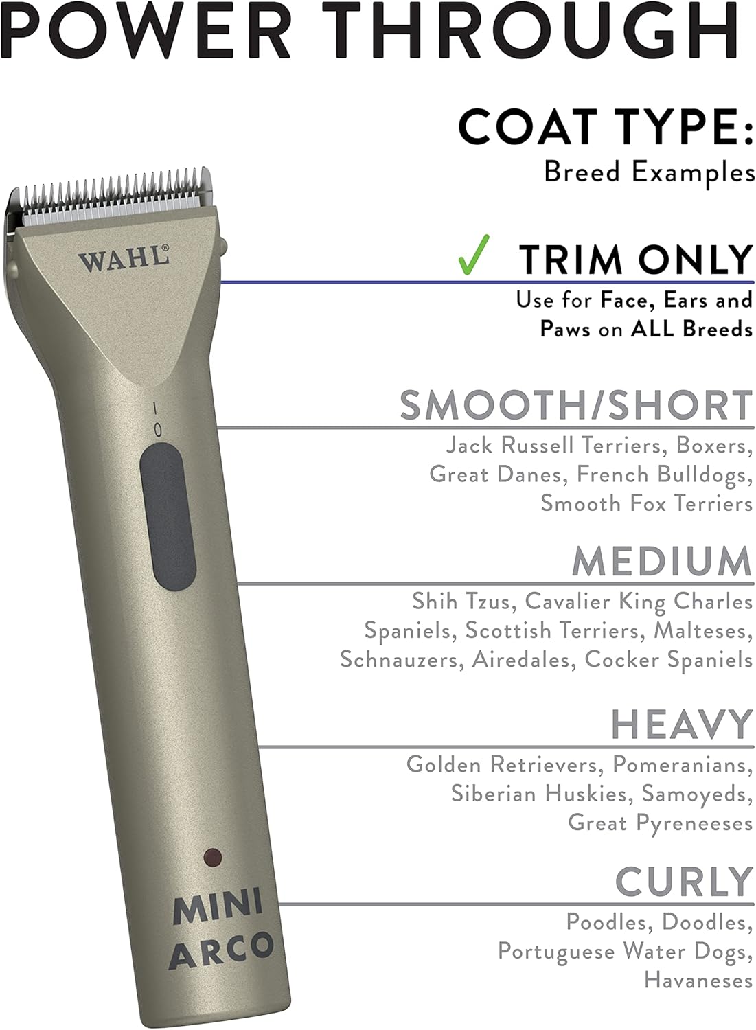 Pet Grooming Clippers : Wahl Professional Animal MiniArco Corded/Cordless Pet, Dog, Cat, and Horse Trimmer Kit - Image 5
