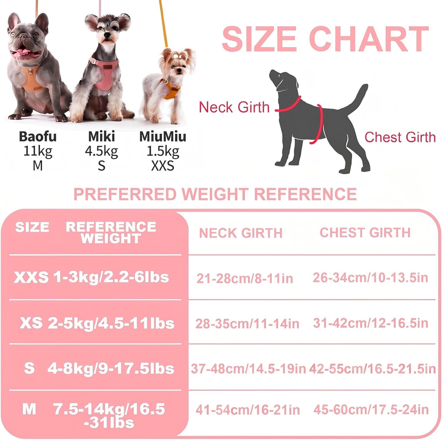 Puppytie No Pull Small Dog Harness with Multifunction Dog Leash, Lightweight Soft Adjustable No Choke Escape Proof Pet Harness Vest, Pink : Pet Supplies - Image 4