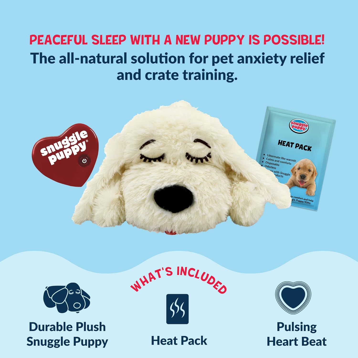 Original Snuggle Puppy Toys - Heartbeat Puppy for Dogs - Pet Anxiety Relief and Calming Aid - Comfort Dog Toys for Behavioral Training : Pet Supplies - Image 4