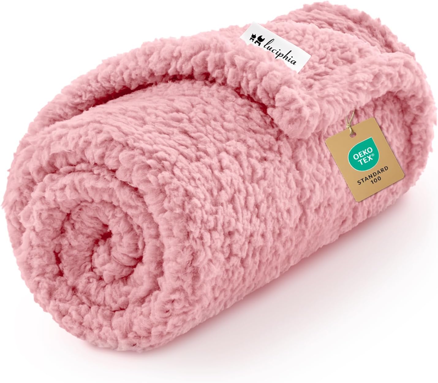 Luciphia Premium Fleece Pet Blanket for Small Medium Dogs Puppy Soft Sherpa Calming Cat Throw Blankets(Pink,41x31 inches) : Pet Supplies