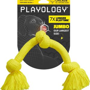 Pet Supplies  Playology Rope Toys for Dogs | Tug of War Dog Toy for Aggressive Chewers | Chicken Scented Dog Toys | Jumbo Rope Toy for Interactive Play :