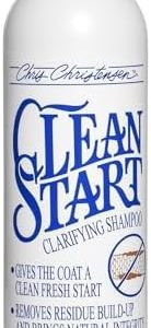 Pet Shampoos  : Chris Christensen Clean Start Clarifying Dog Shampoo - Pro-Vitamin Formula That Won’t Strip The Coat! Removes Product Build-up, Waxes, Oil and Dirt (16 Ounces)