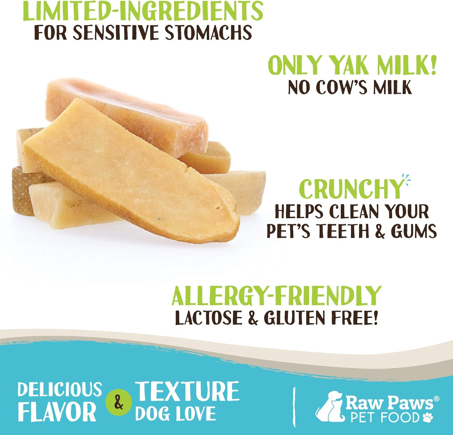 Raw Paws Himalayan Yak Chews for Dogs - Small (12-Count) - Packed in USA - Tibetan Yak Cheese Dog Chews for Small Breeds - Hard Milk Dog Chew Bones - Single Ingredient - Long Lasting : Pet Supplies - Image 6