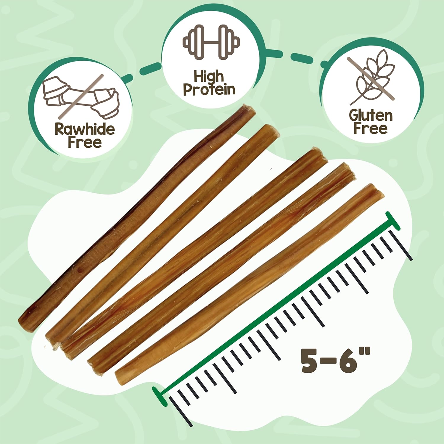 Nature Gnaws Extra Thin Bully Sticks for Small Dogs 5-6" (10 Count) - Long Lasting for Light Chewers and Puppies - Natural Beef Dog Chew Bones : Pet Supplies - Image 5