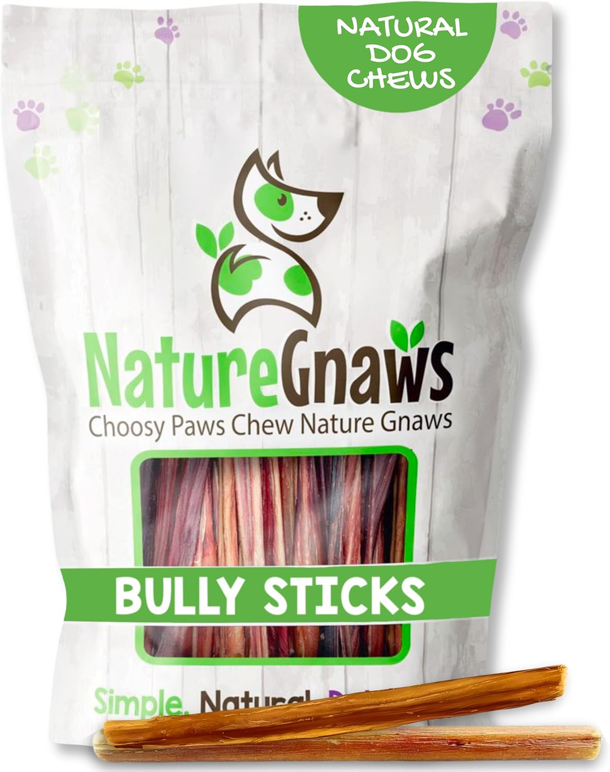 Nature Gnaws Extra Thin Bully Sticks for Small Dogs 5-6" (10 Count) - Long Lasting for Light Chewers and Puppies - Natural Beef Dog Chew Bones : Pet Supplies